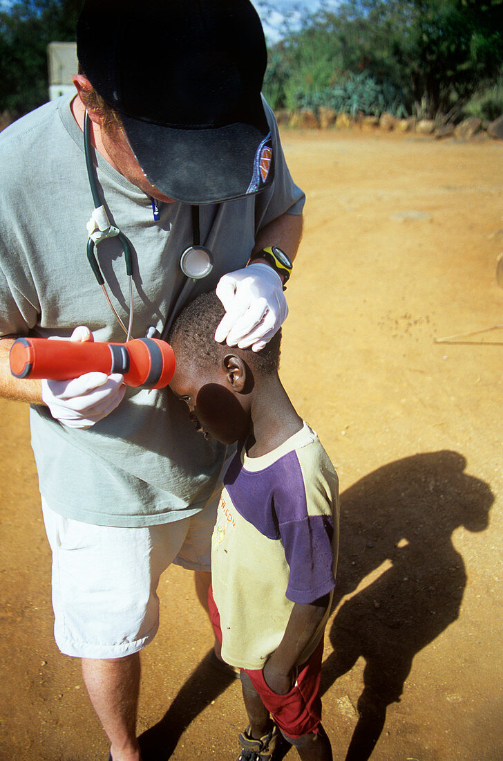 Ear examination,Kenya