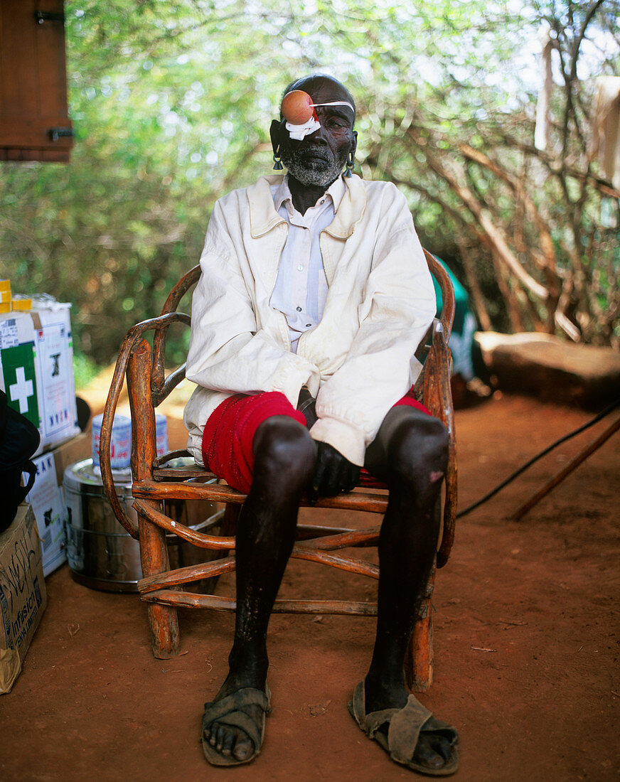 Eye surgery patient,Kenya