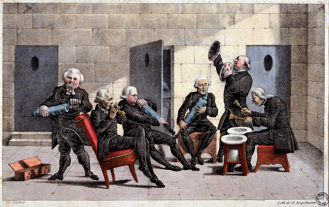 Caricature of medical doctors,1830