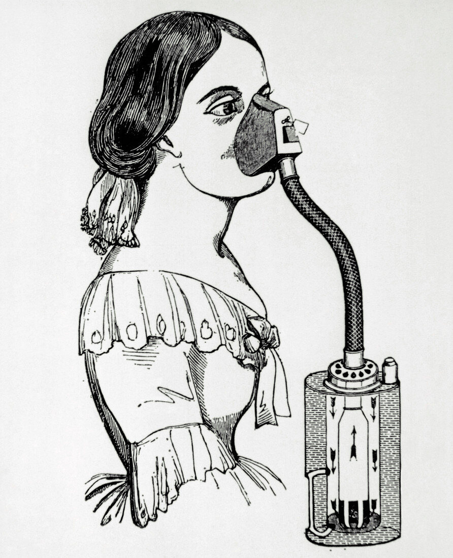 Chloroform inhaler devised in 1850 by John Snow