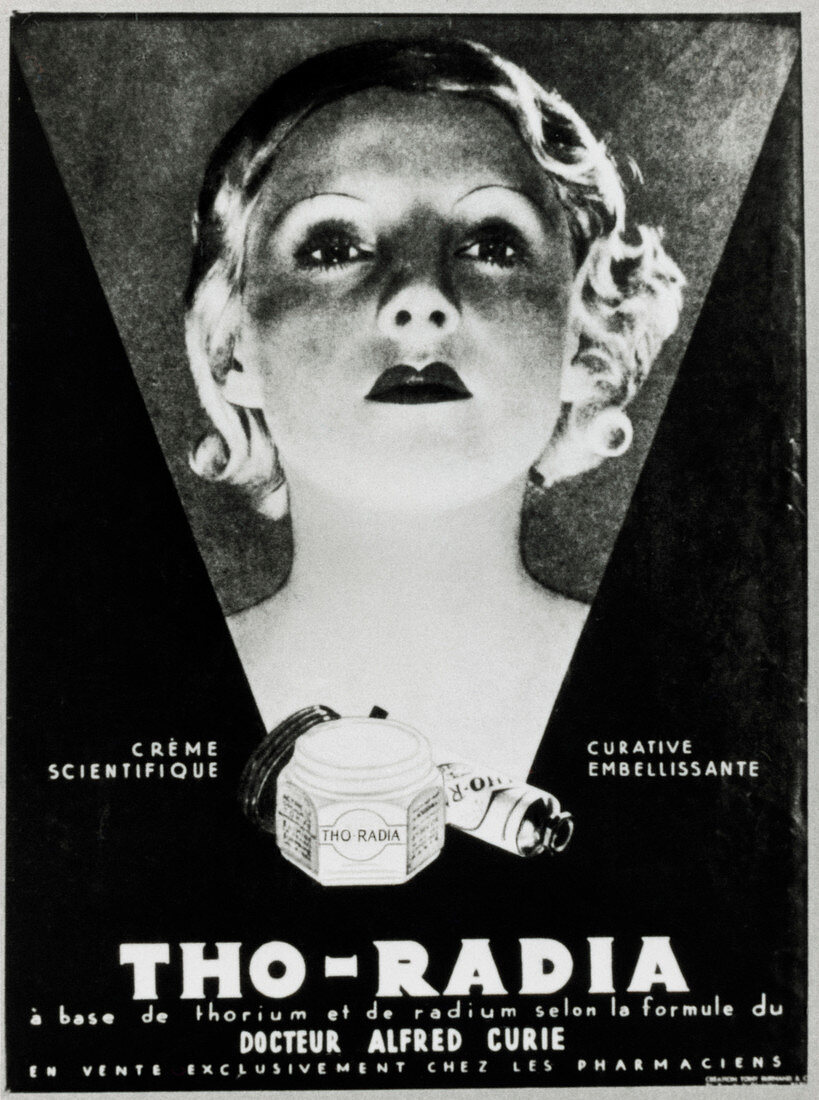 Advertisement for a radium-based facial cream