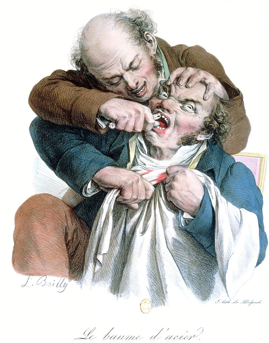 Dentistry caricature,19th century