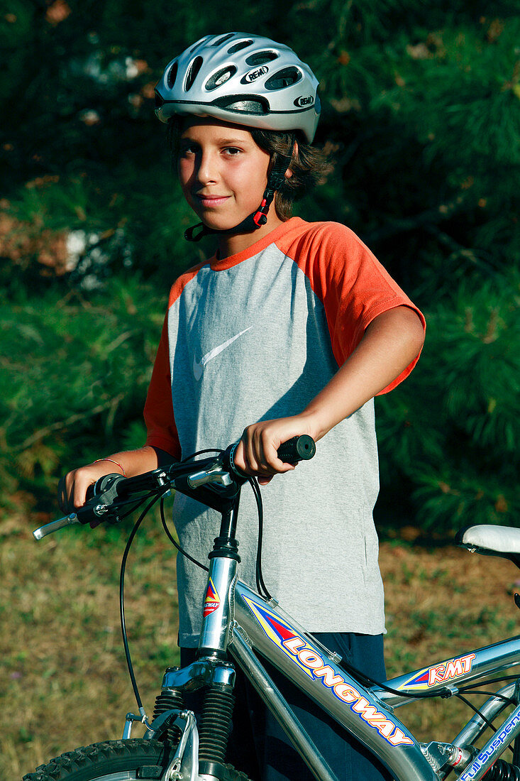 Boy with bike