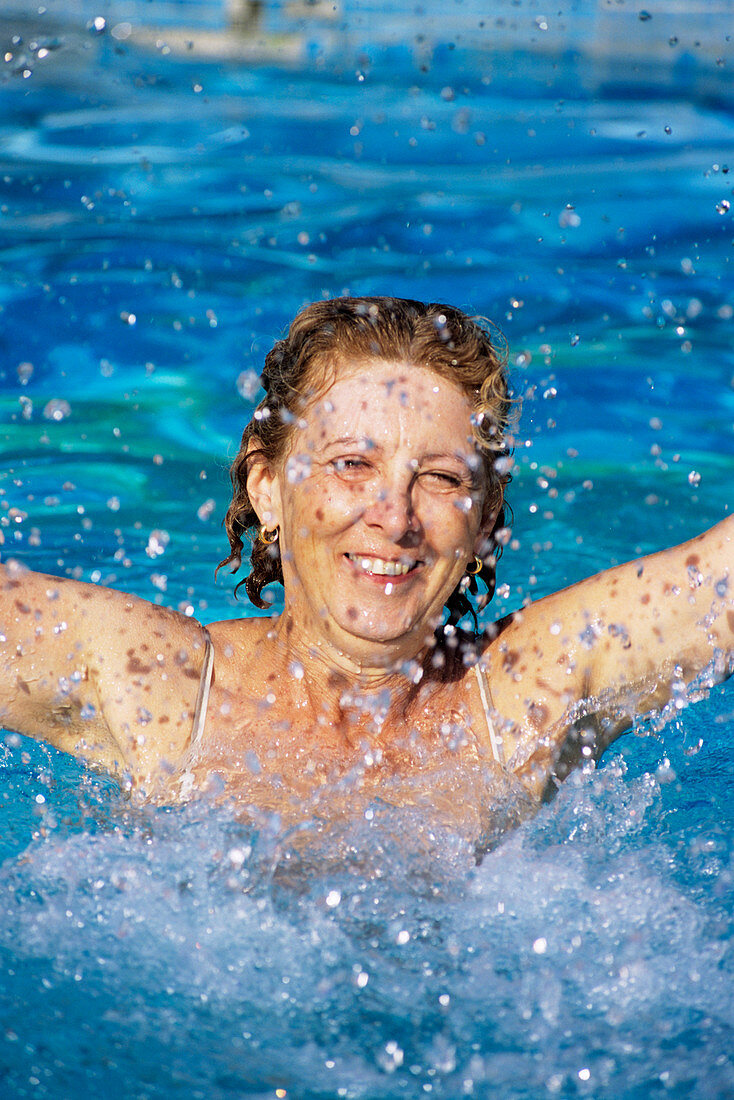 Woman swimming