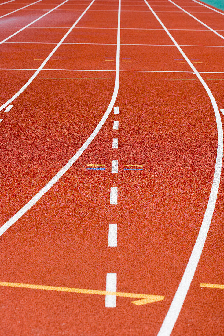 Athletics race track markings
