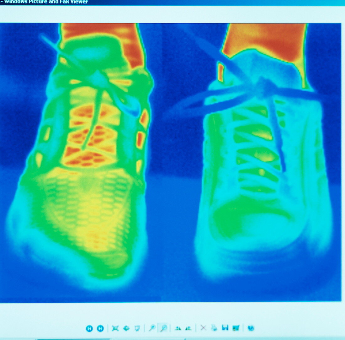 Sports trainers,thermogram