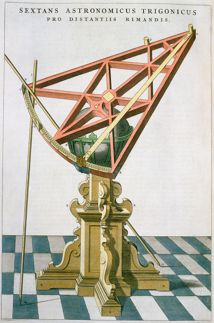 Engr. of Tycho Brahe's astronomical sextant