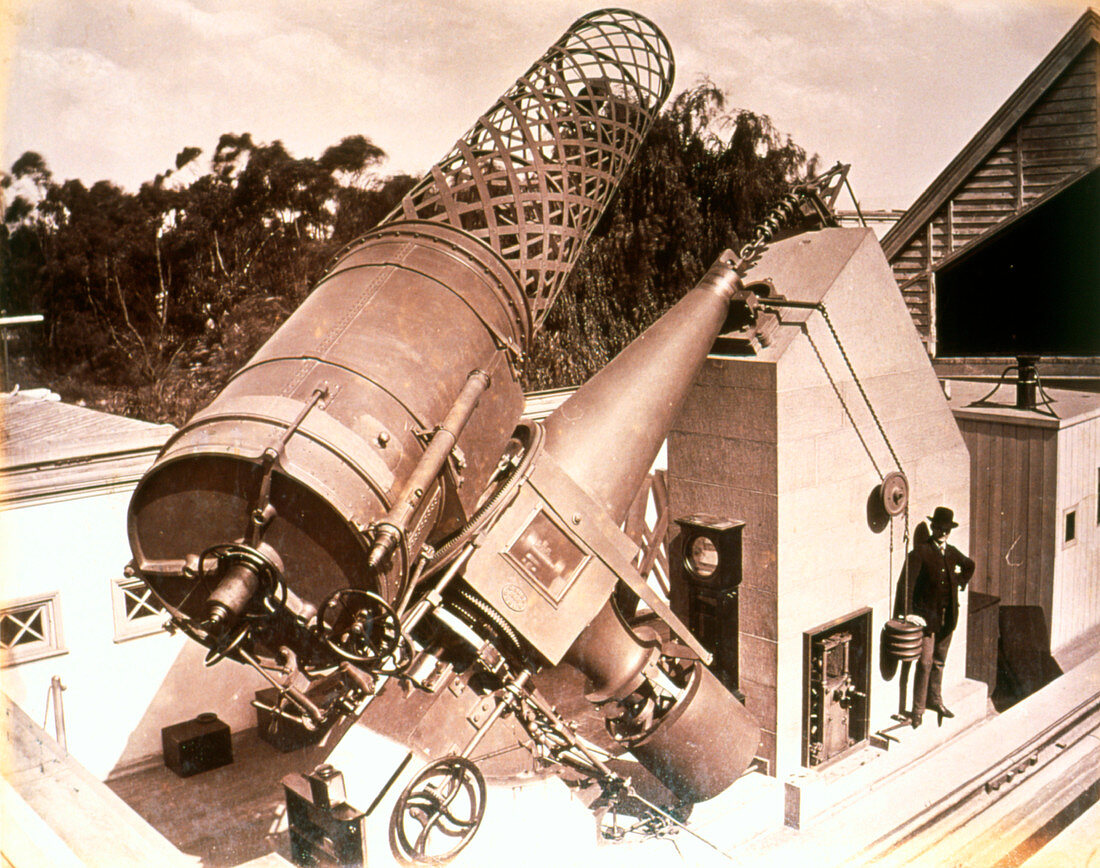 View of the Melbourne Telescope in 1887