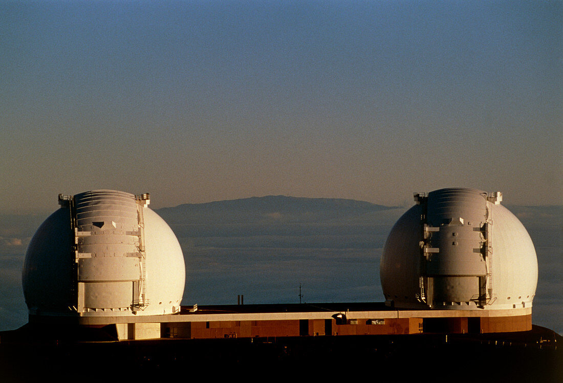 Keck telescope domes