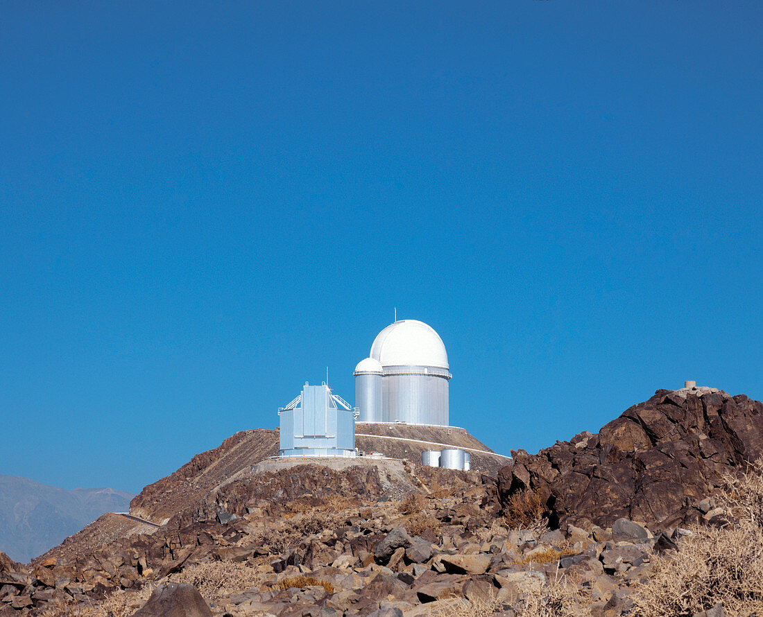 Telescope domes at La Silla Observatory,Chile