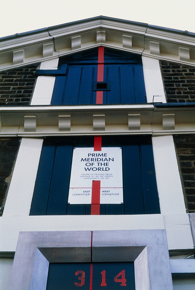 View of the Prime Meridian at Greenwich,England