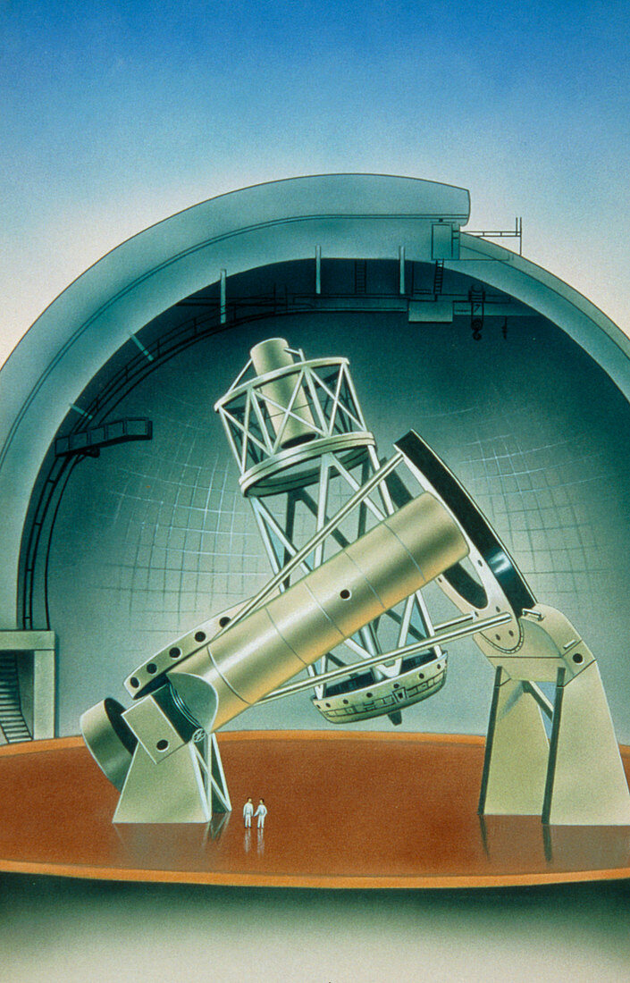 Artwork of the Mt. Palomar observatory