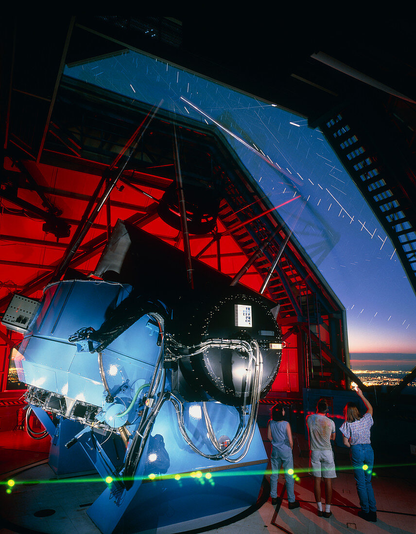 Inside the dome of the WIYN telescope