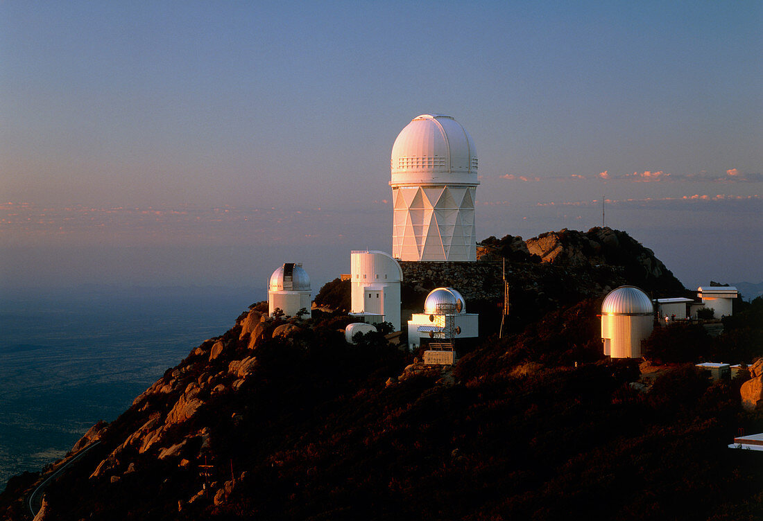 Telescope domes at the Kitt Peak Observatory