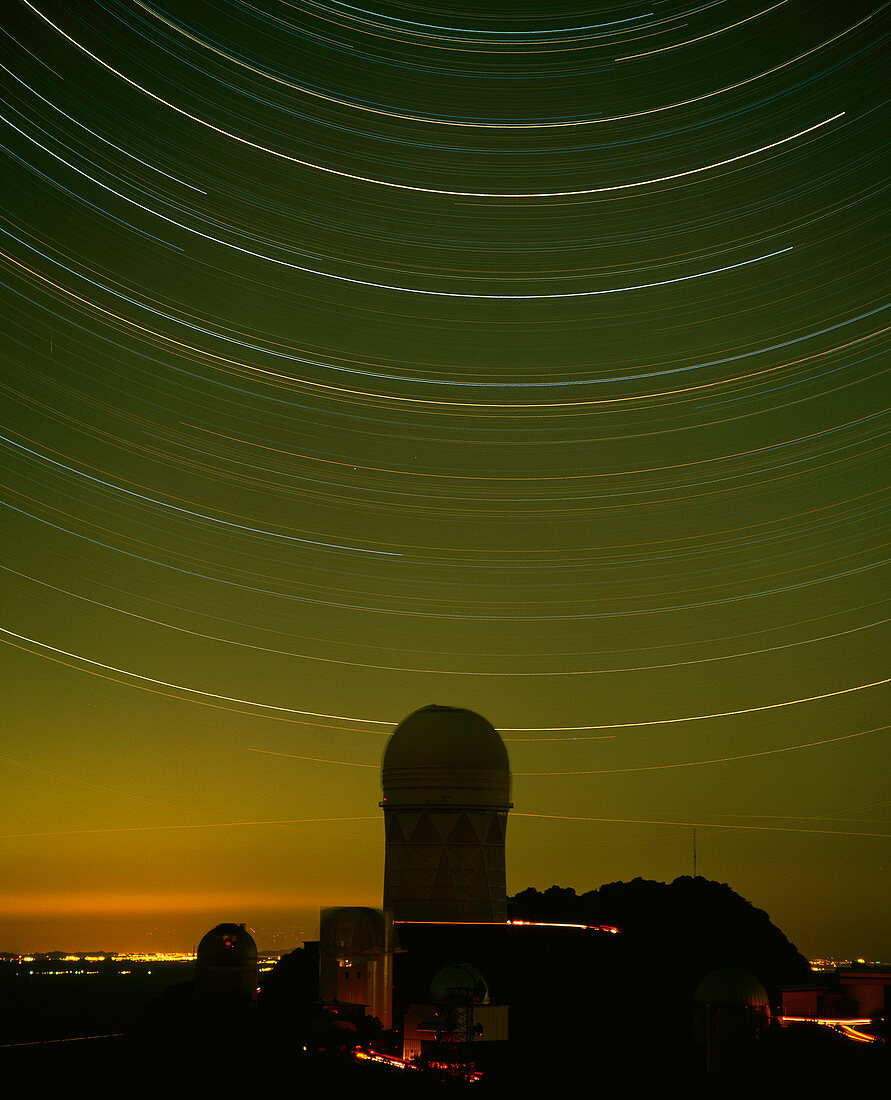 Mayall telescope at Kitt Peak Observatory,USA