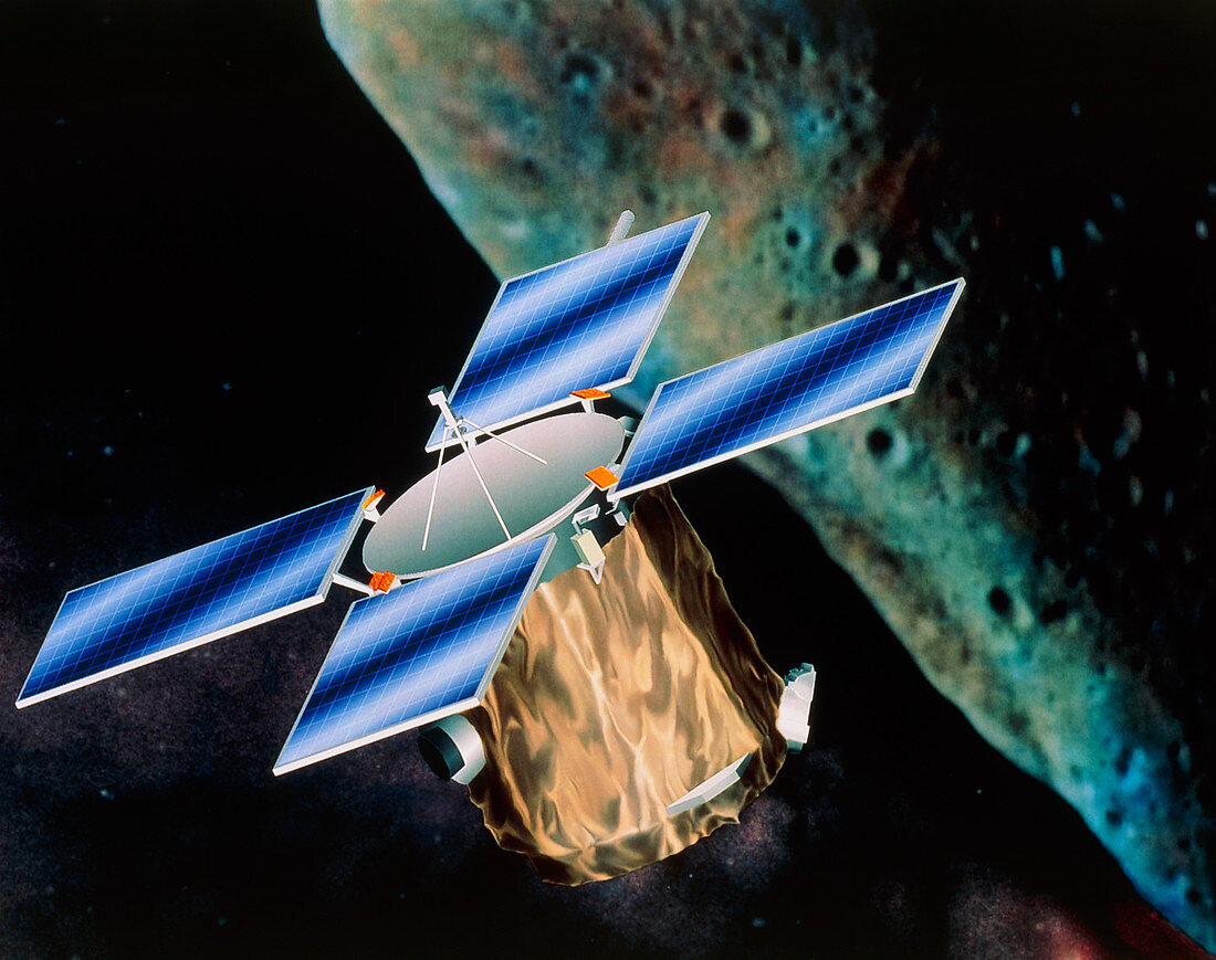 NEAR spacecraft and asteroid Eros