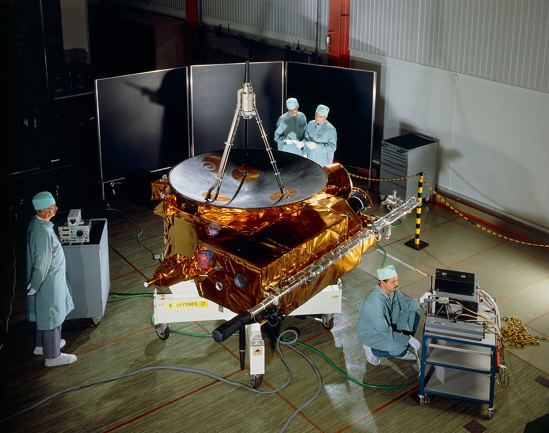 Ulysses spacecraft during testing at ESTEC