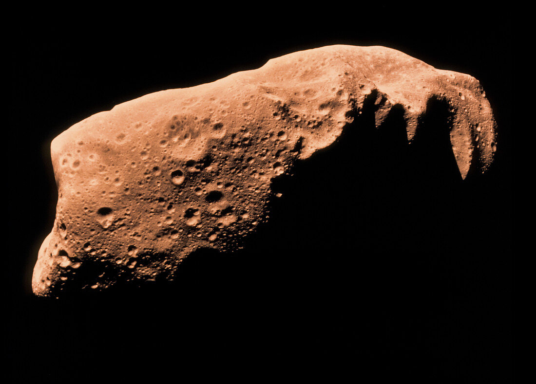 Galileo mosaic image of asteroid 243 Ida