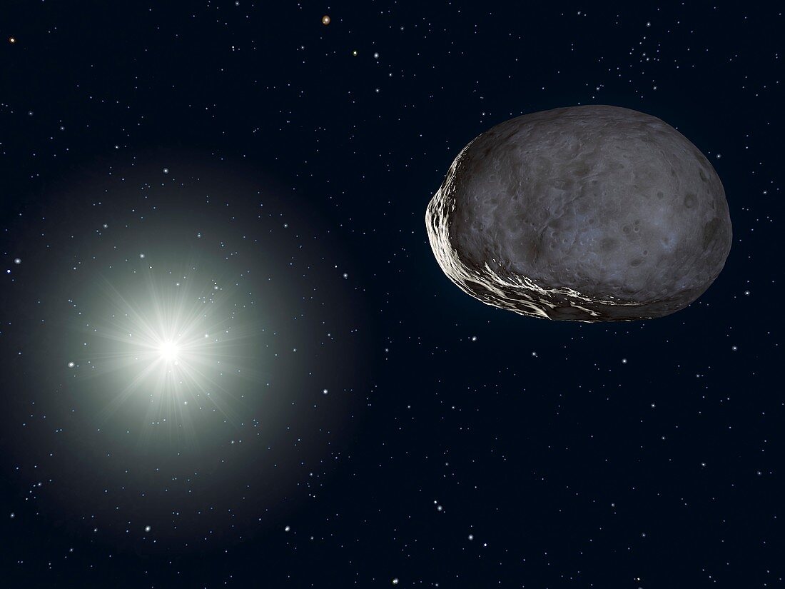 Vesta asteroid,artwork