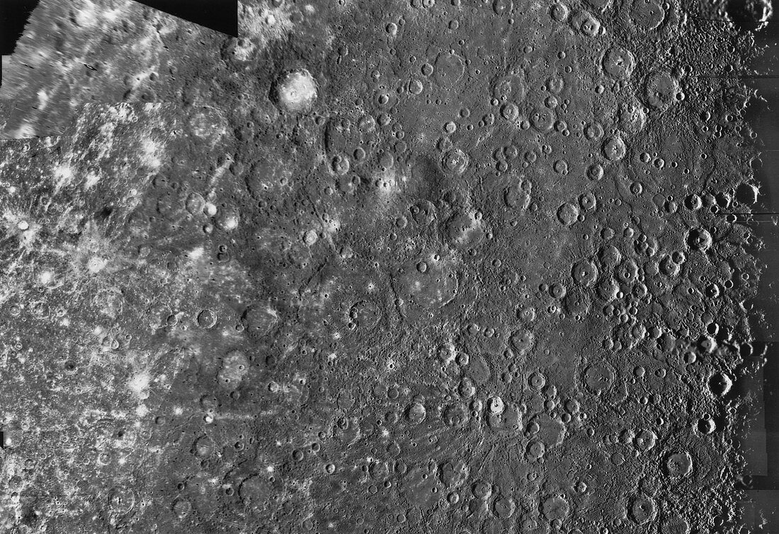 Mariner 10 photograph of the surface of Mercury