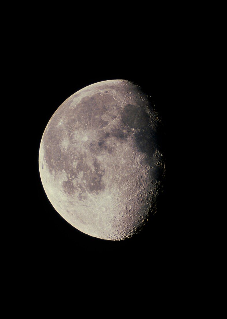 Optical image of a waning gibbous moon