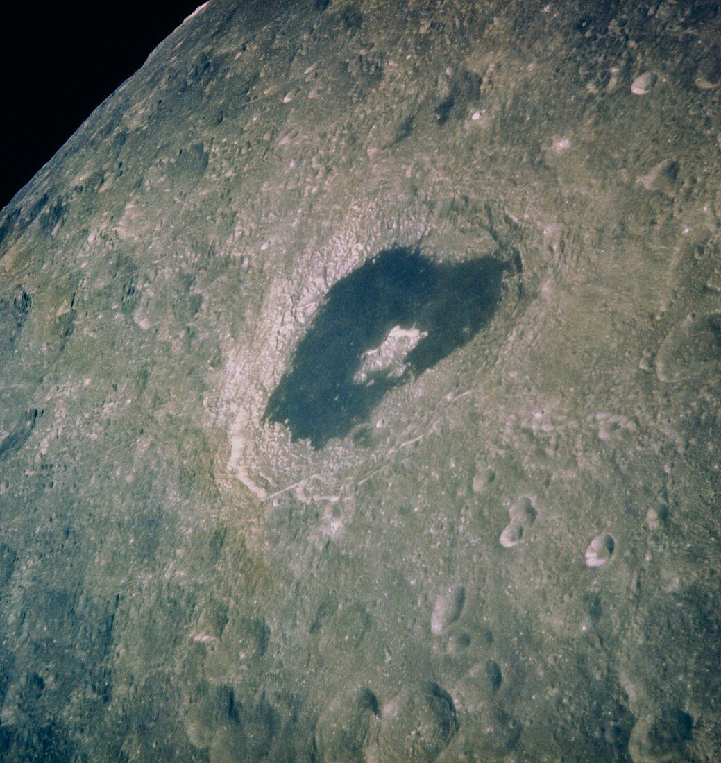 Crater Tsiolkovsky (lunar far side) from Apollo 13