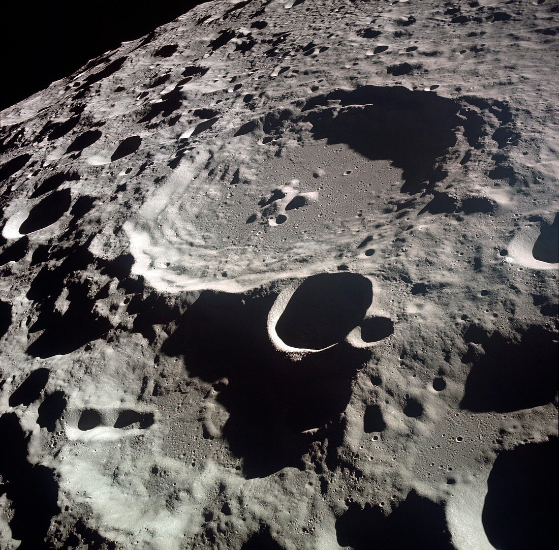 Apollo 11 image of craters on the Moon