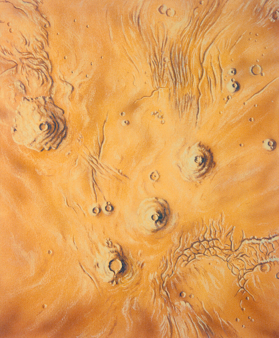 Volcanoes on Mars,artwork