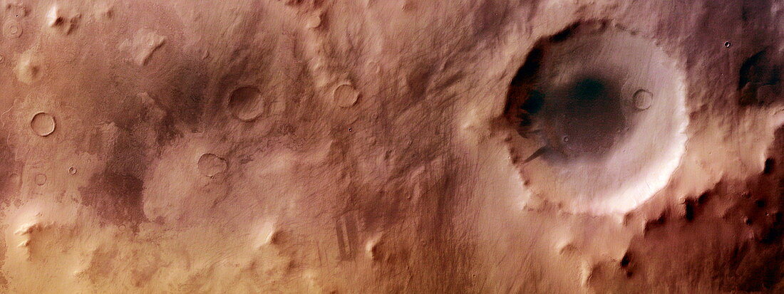 Martian crater,Promethei Terra