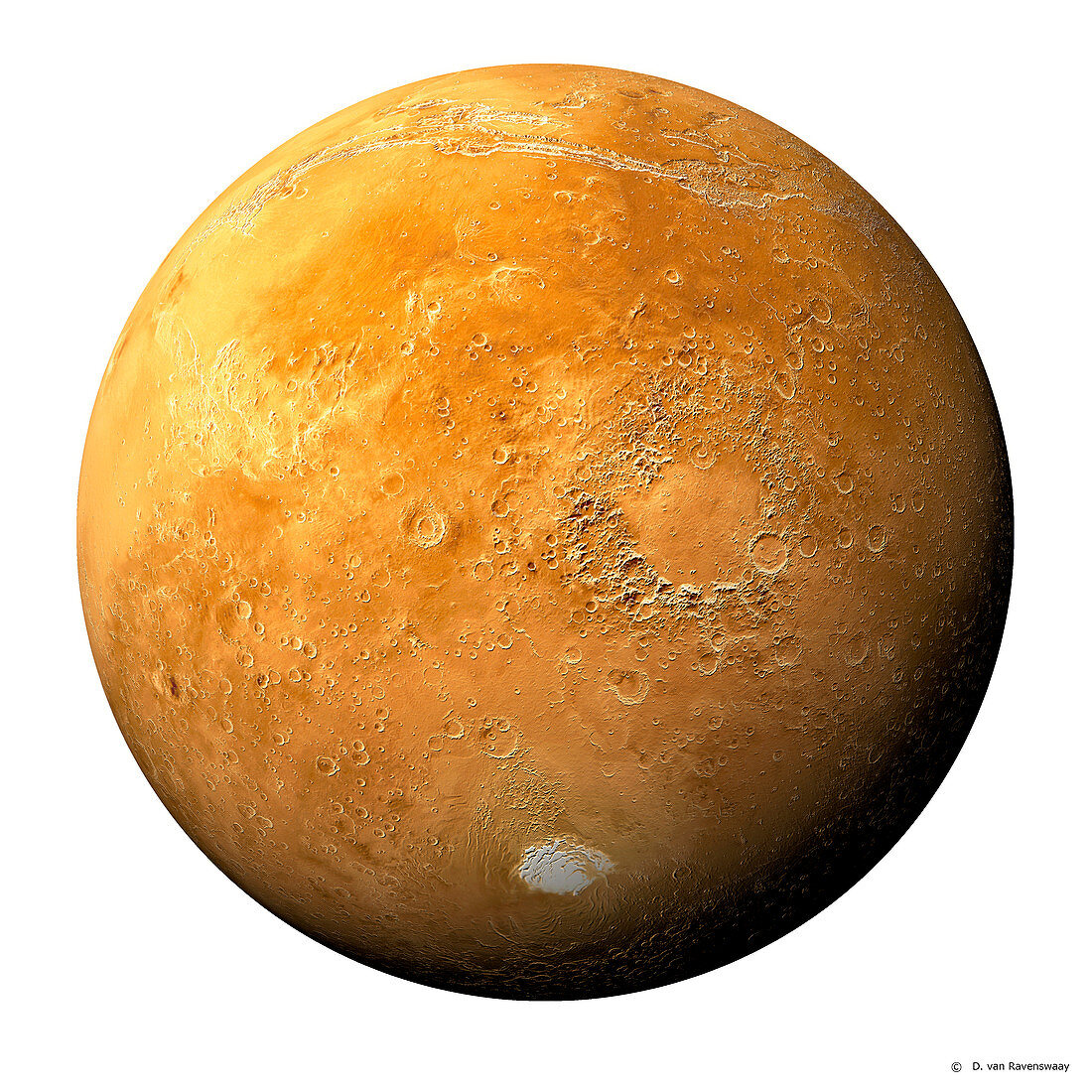 Mars,composite satellite image
