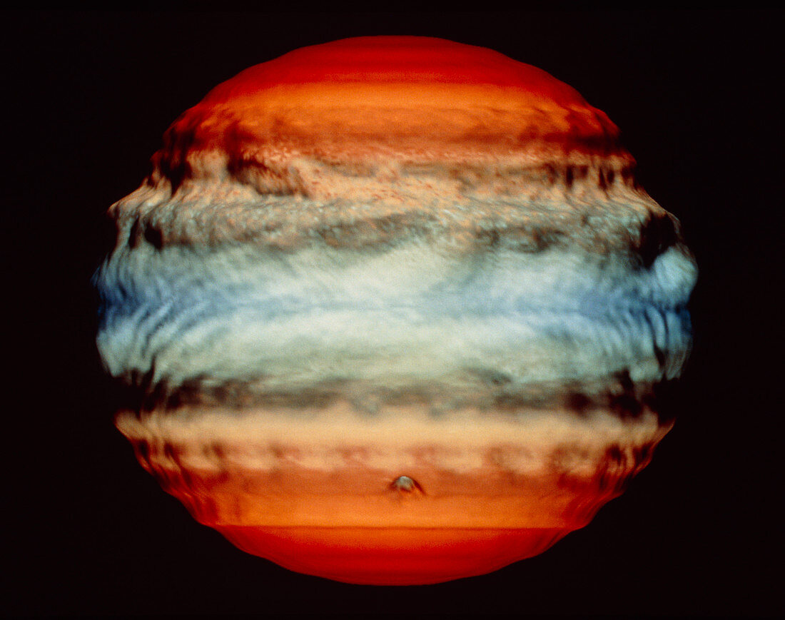 Simulation of Jupiter after comet impact