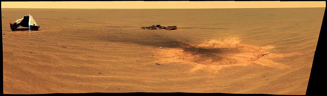 Mars exploration craft debris