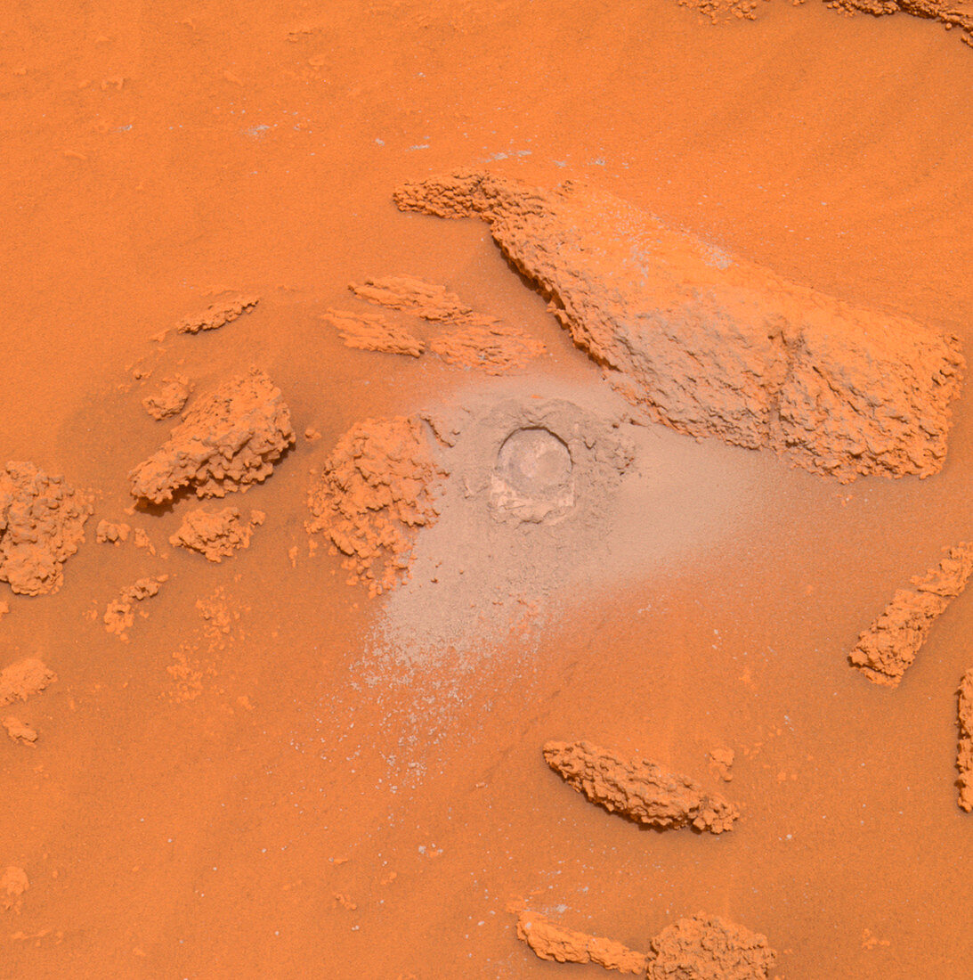 Sulphur-rich rocks on Mars