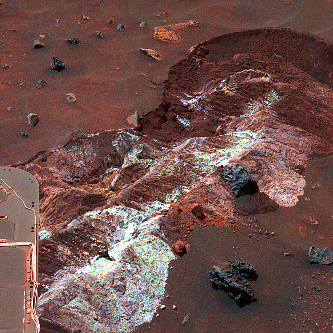 Martian minerals,false-colour image