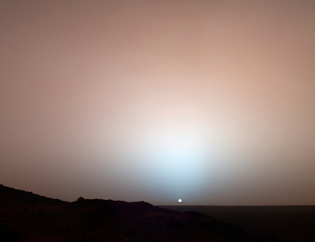 Martian sunset,Spirit rover image