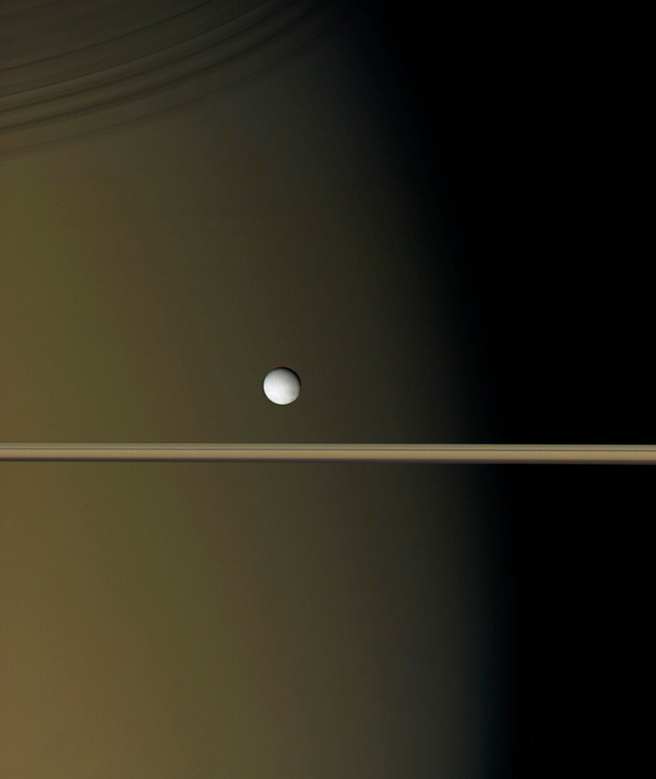 Saturn's moon Enceladus,Cassini image