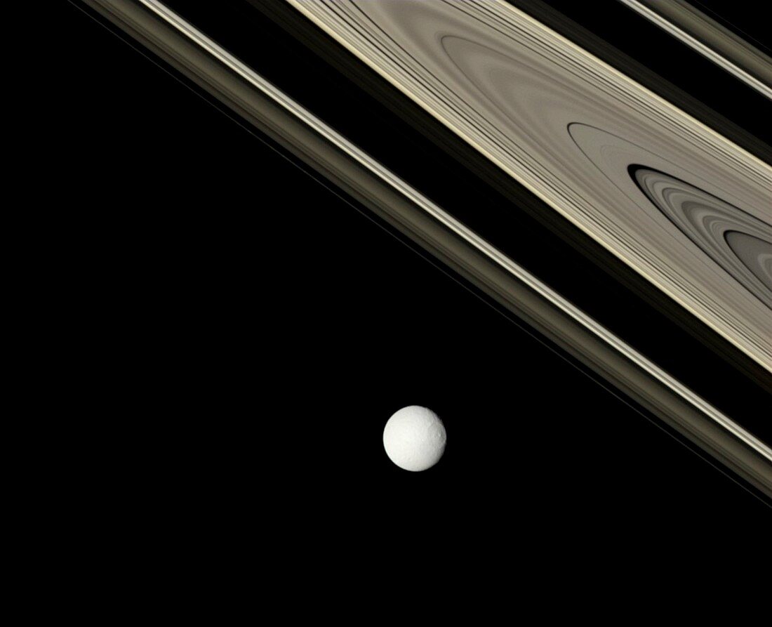 Saturn's moon Tethys,Cassini image