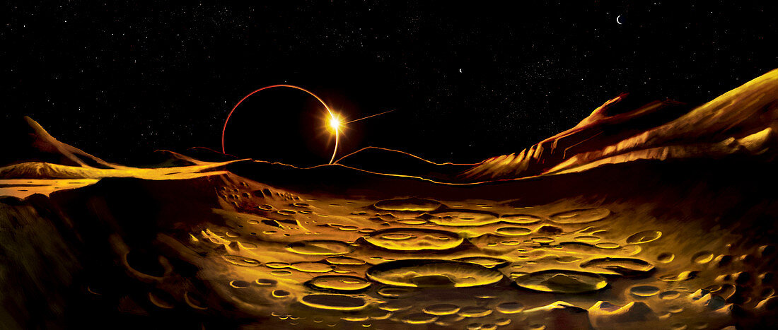 Solar eclipse from Jovian moon