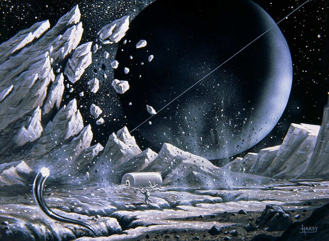 Artwork of an artwork on Uranus moon Miranda