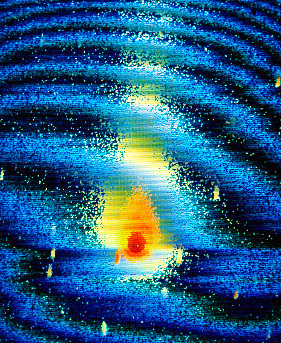 False-colour optical image of Halley's Comet