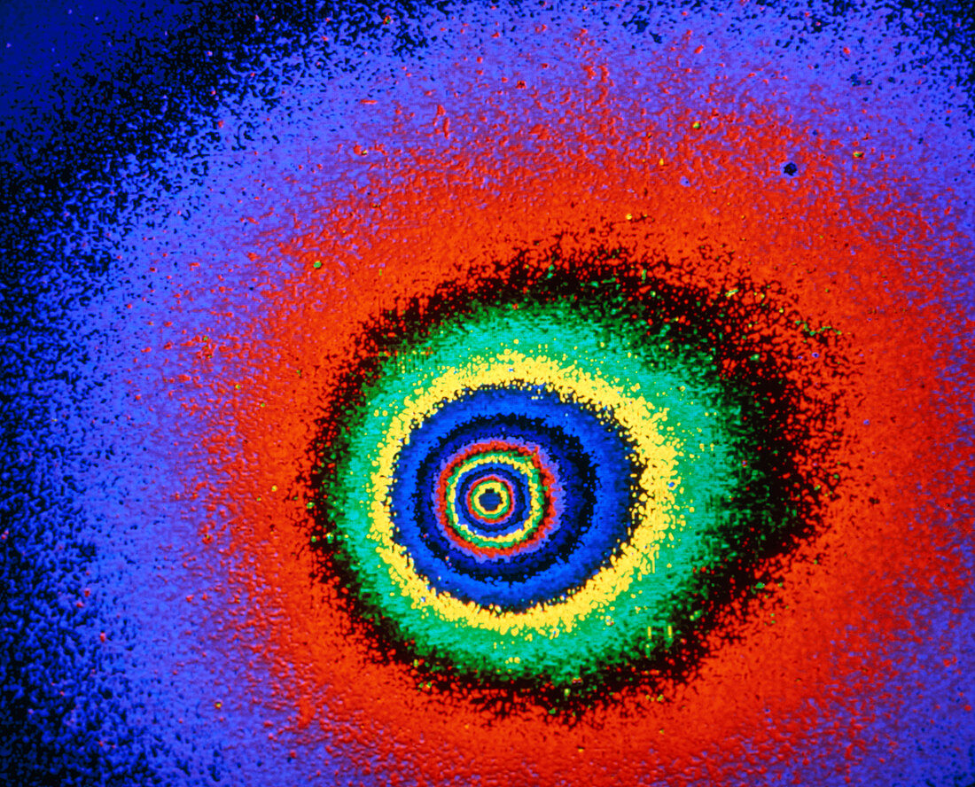 Coloured ultraviolet image of Comet Halley