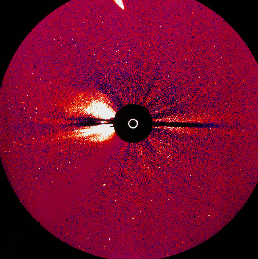 SOHO satellite image of a comet near the Sun