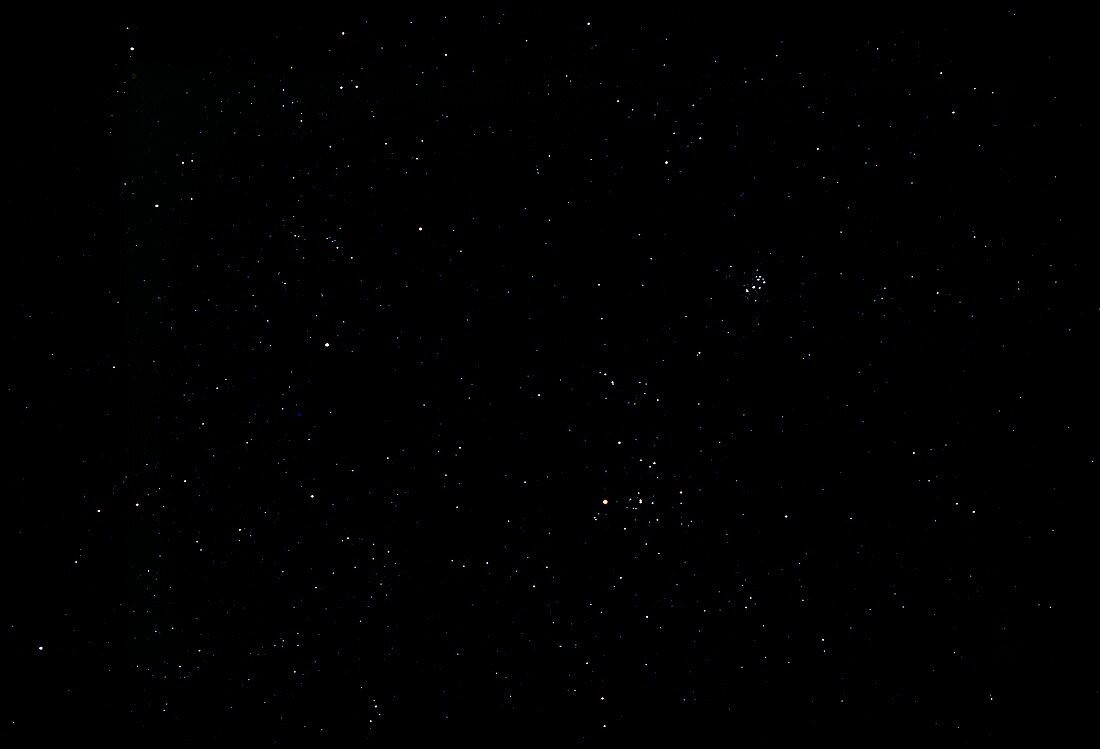 Optical photo of the constellation of Taurus