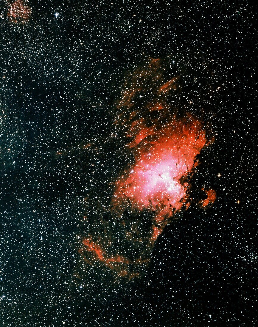 Optical image of the Eagle nebula M16