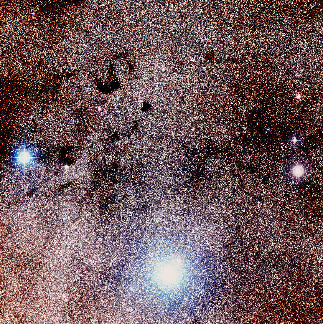 Optical image of Barnard's nebulae B72 and B68