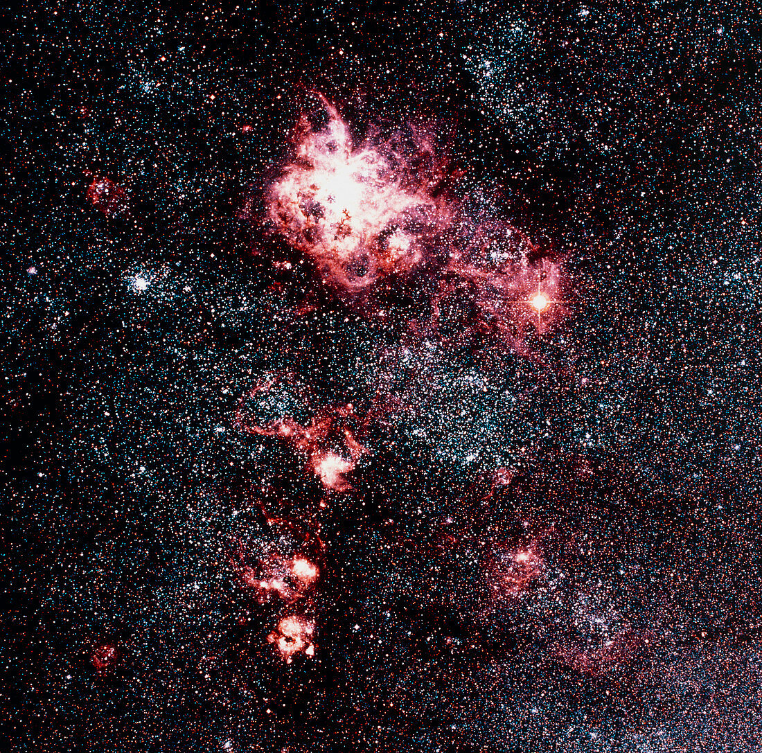 Optical view of Supernova 1987A & Tarantula nebula