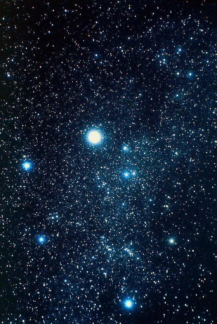 Constellation Auriga with halo effect