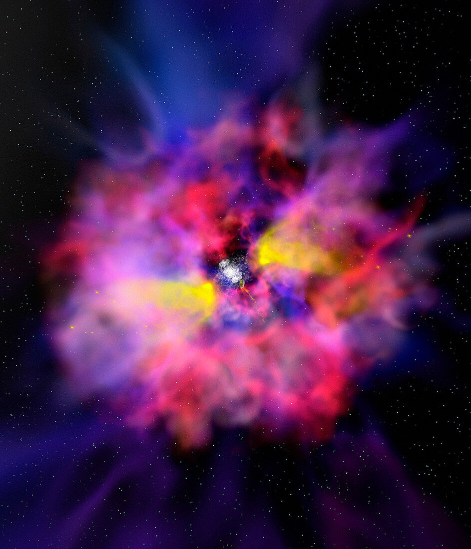 Emission nebula,computer artwork