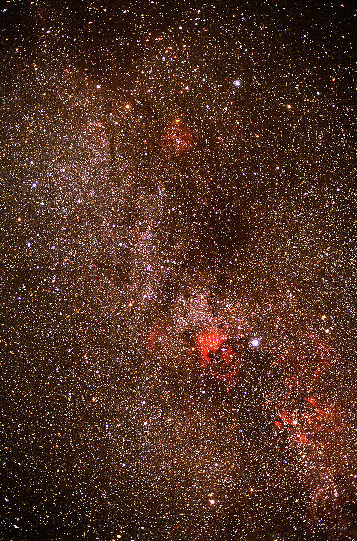 Starfield in constellations of Cygnus and Cepheus