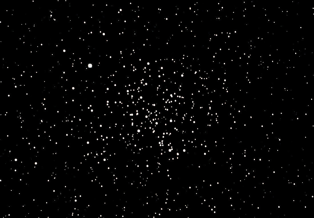 Optical photograph of the open star cluster M67